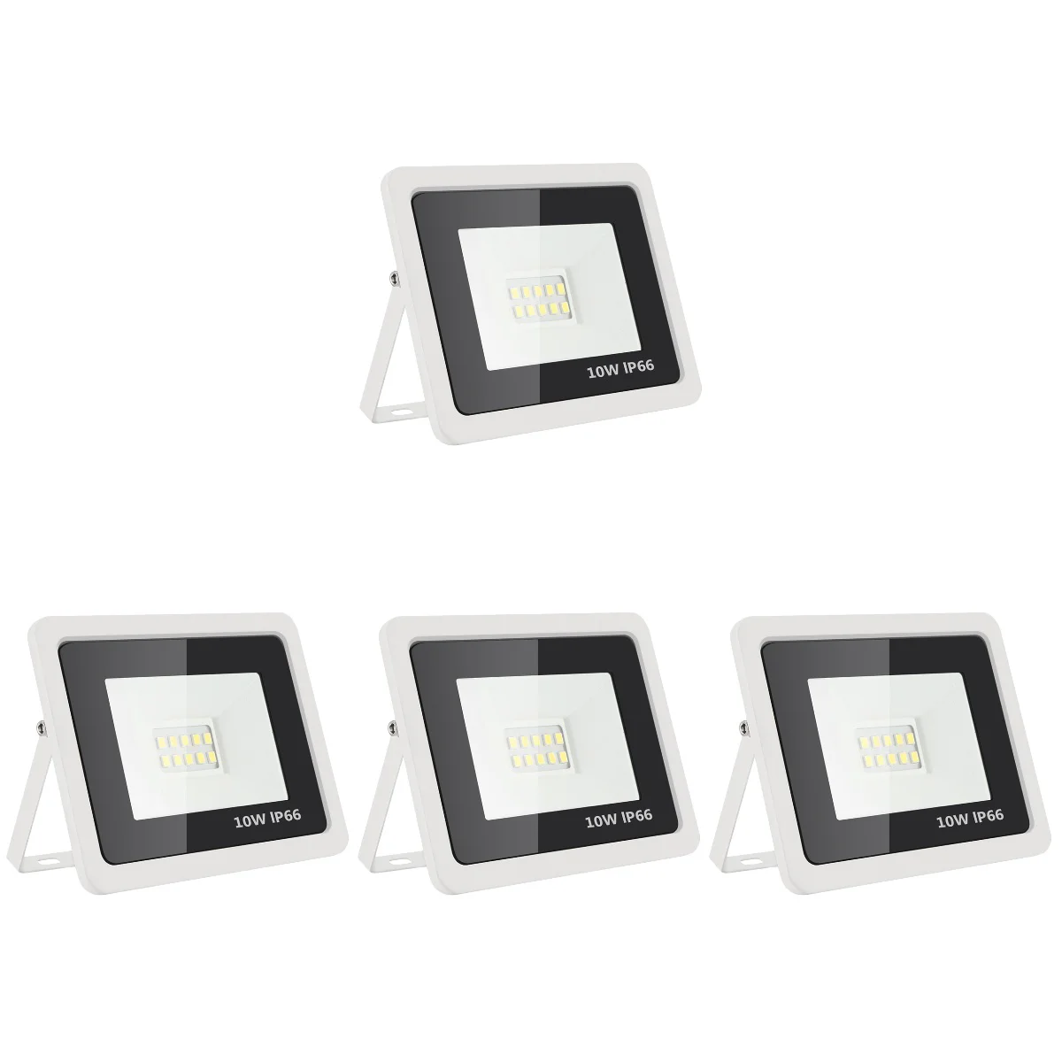 

4pcs 10W Ultra-thin LED Flood Light Outdoor Floodlight Waterproof IP66 Reflector Spotlight