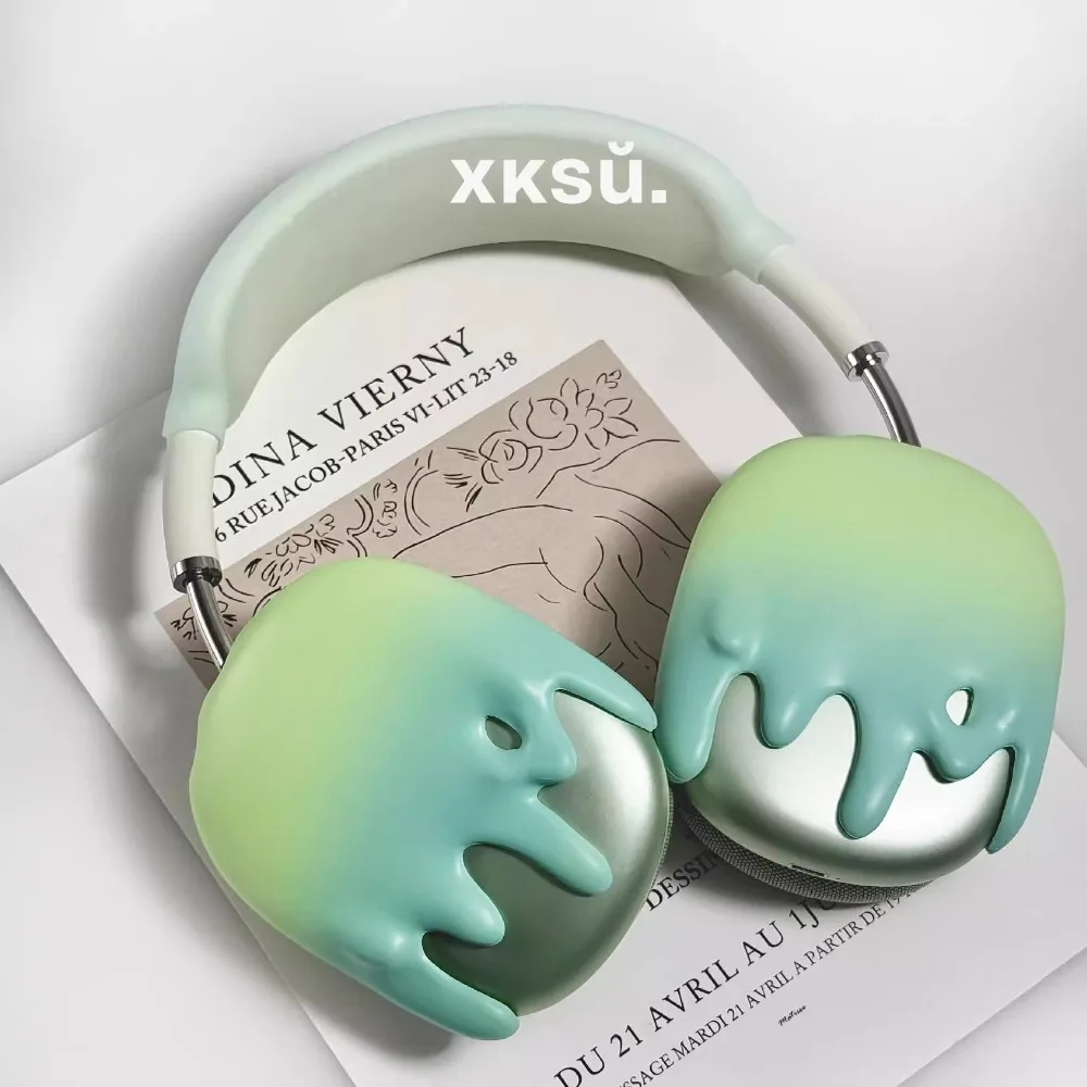 Airpods 用最大ケースカバーカスタムブラックウォータードロップ