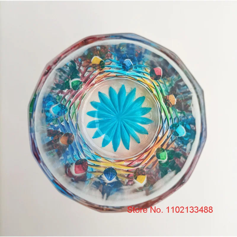 Designer Cup Colorful Jewelry Whiskey Glass Vintage Italian Collection Art Wineglass Venice Enamel Whisky Tumbler Brandy Snifter