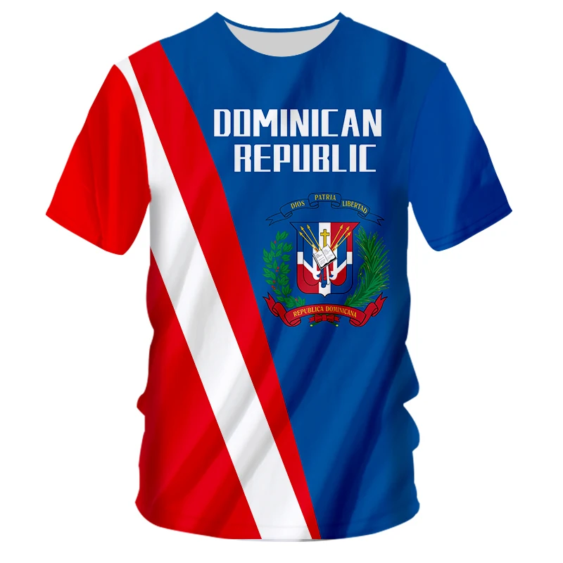 

3D Printed Men's T-shirt Czech Flag Shirt Personality Street Trend All-match Short-sleeved O-neck Oversized Top