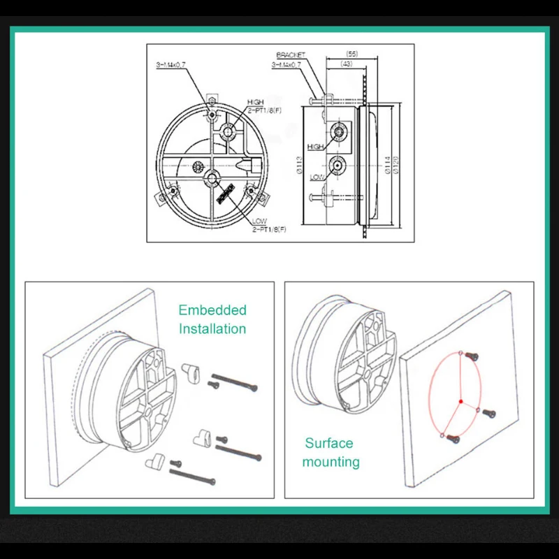 Description Picture 6 of itemELECALL Digital differential pressure Pa kpa psi for air gas meters Barometer positive Negative pressure for Clean room detect