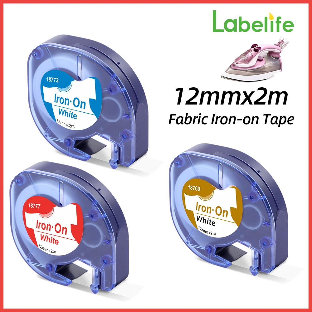

Frabic Iron-on 18769 18773 18777 Compatible for DYMO LetraTag LT-100H LT-100T Label Tape 12mm Mixed Color Paper Plastic Tape