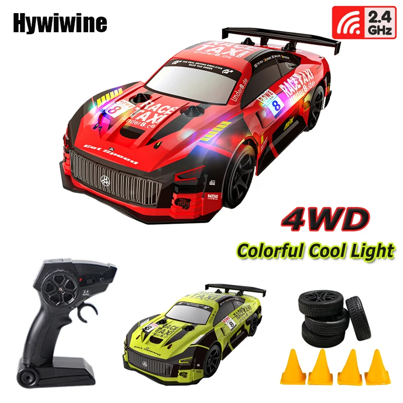 Remote Control 4WD Drift Car Toy with LED Lights for Kids