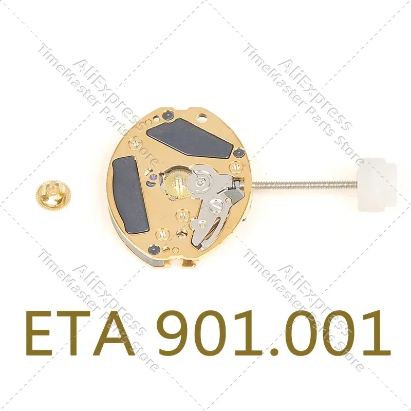 新しい本物のスイス901001ムーブメントeta901.001ゴールド