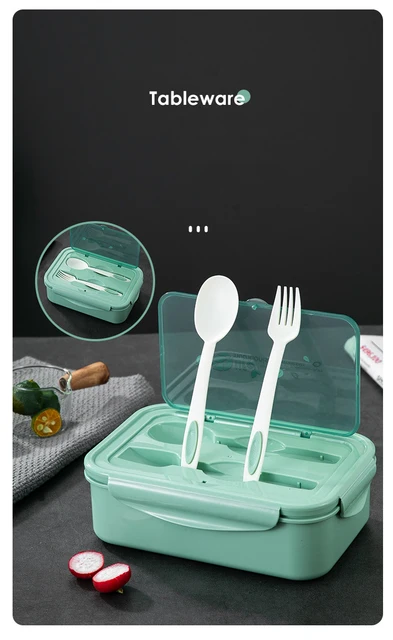 Lunch Bento Boxes 1400ML Bento Lunch Box For Adult Kids Childrens With  Spoon Fork Durable Perfect Size BPA-Free Food-Safe Materi - AliExpress