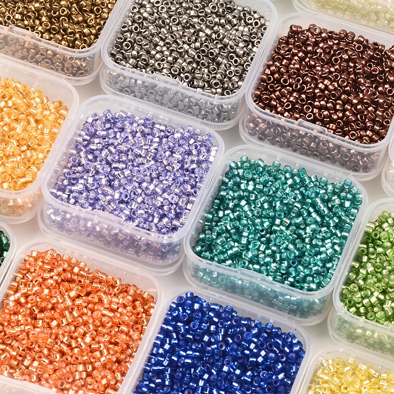 

20 г в коробке или без коробки, 2,2x1,2 мм, серебряные стеклянные бусины с подкладкой, 10/0 однородные бусины-трубки, аксессуары