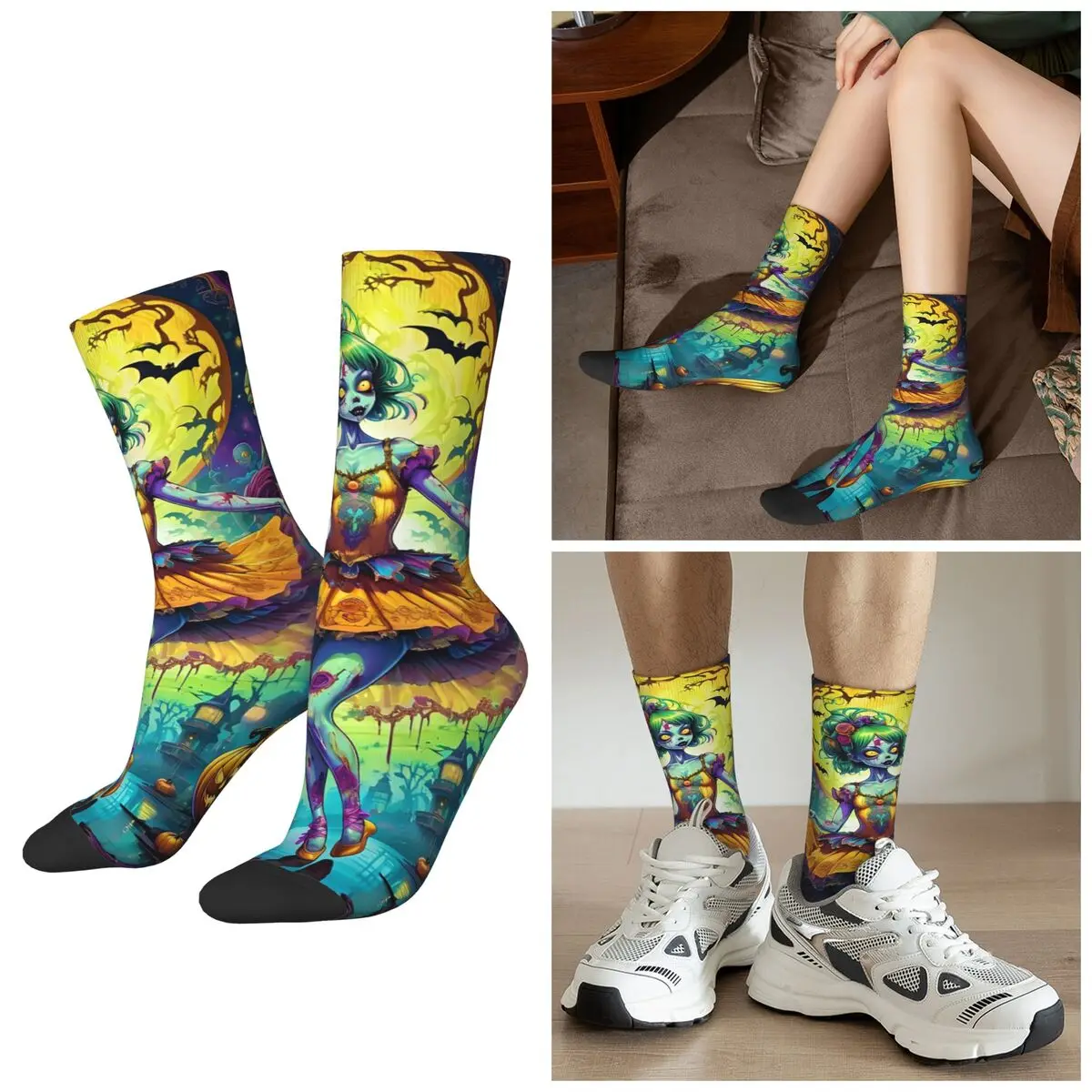 All Seasons Ghost Fairy Theme Socks Harajuku Sport..