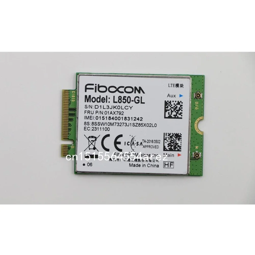 무선 Fibocom L850-GL M.2 카드, 레노버 씽크패드 X1 카본 6 세대 X..