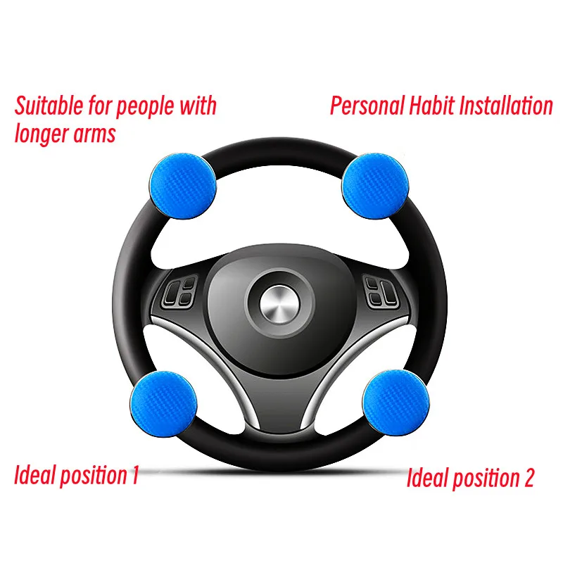 Car Universal Steering Wheel Booster Spinner Knob 360 % Rotation Turning Bearing Power Handle Ball Shaped Helper Hand Control Steering Wheel Knob Steering Wheel Booster Ball