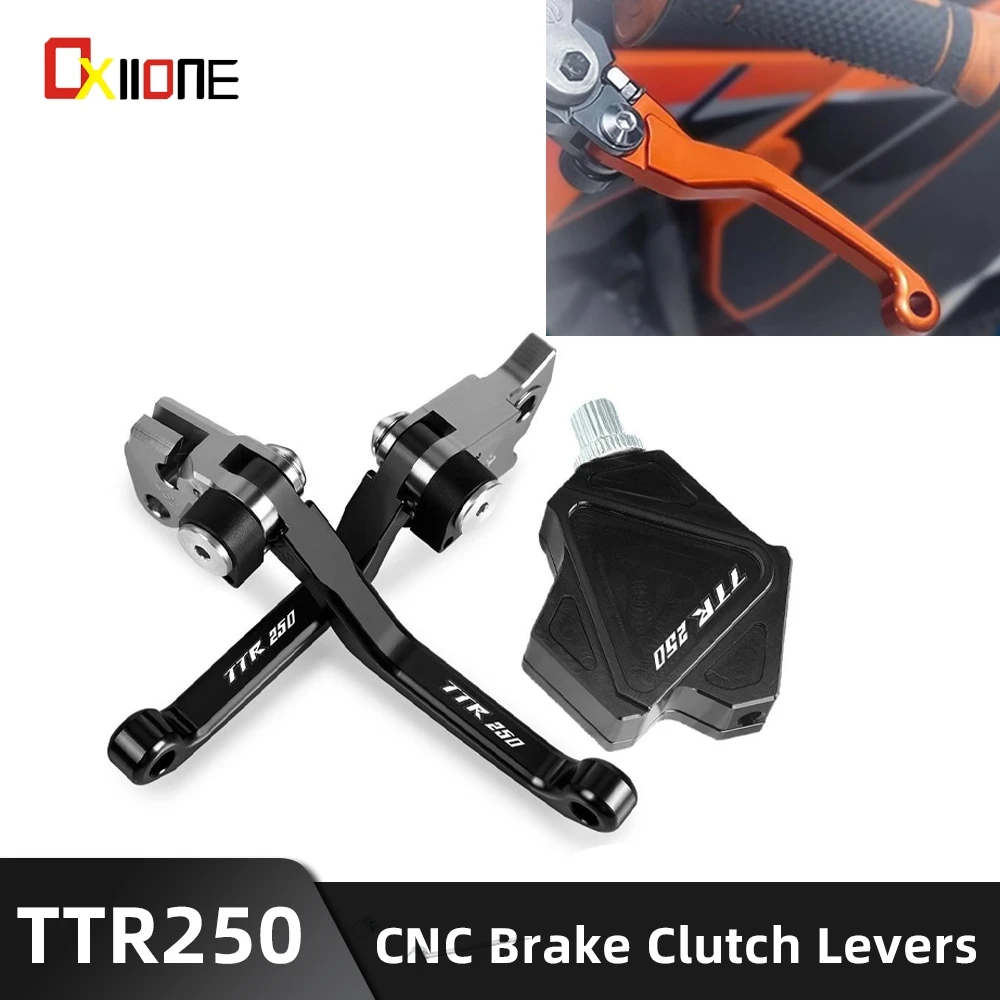 

For YAMAHA TTR250 1993 1994 1995 1996 1997 Motocross Foldable Brake Clutch Levers Dirt Bike Stunt Clutch Easy Pull Cable System
