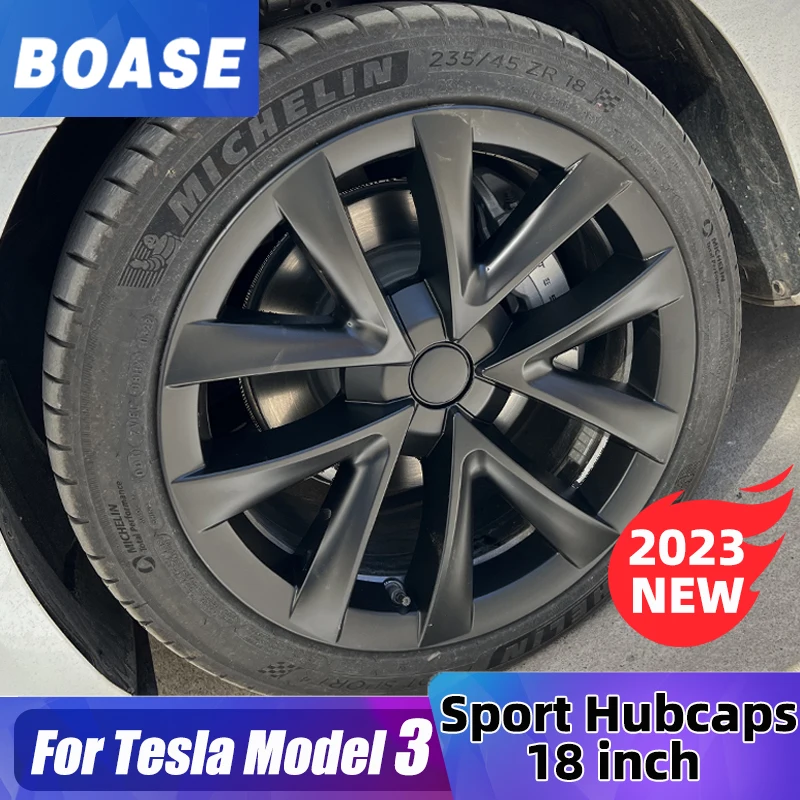 

Новинка 2023, 4 шт., 18-дюймовая крышка ступицы для Tesla 21-23 Model 3, крышка колеса, сменная крышка с полным покрытием, аксессуары для автомобиля