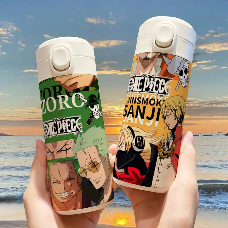 

Новый мультяшный термос, цельный, Luffy Zoro нами и Чоппер, большая емкость, легкий, портативный, студенческий, чашка для воды из нержавеющей стали