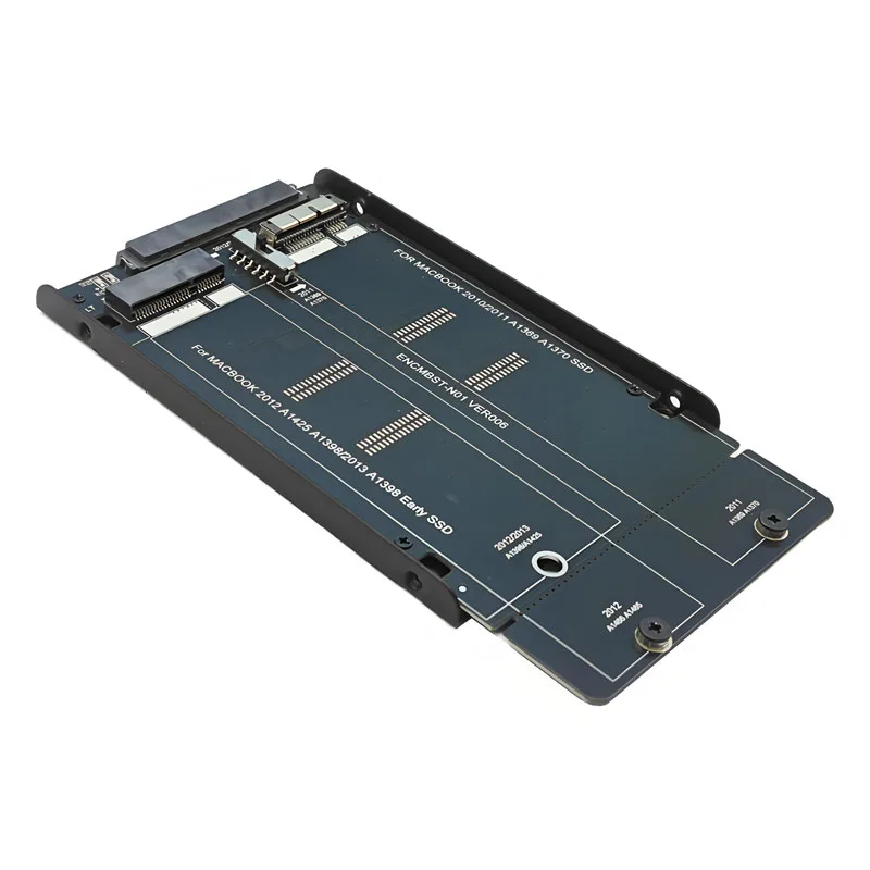 맥북 2010/2011 A1369 1370용 새 SSD to SATA 어댑터 메탈 케이스 소켓, 맥북 2012 A1425 A1398/2013 A1398 초기형 SSD용