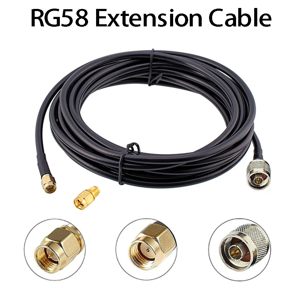 best bobcat antenna RG58 Helium Miner Antenna Extension Cable RP-SMA Male To N-Type Male  For RAK Nebra Bobcat Helium Hotspot HNT Miner Antenna the best communication antenna