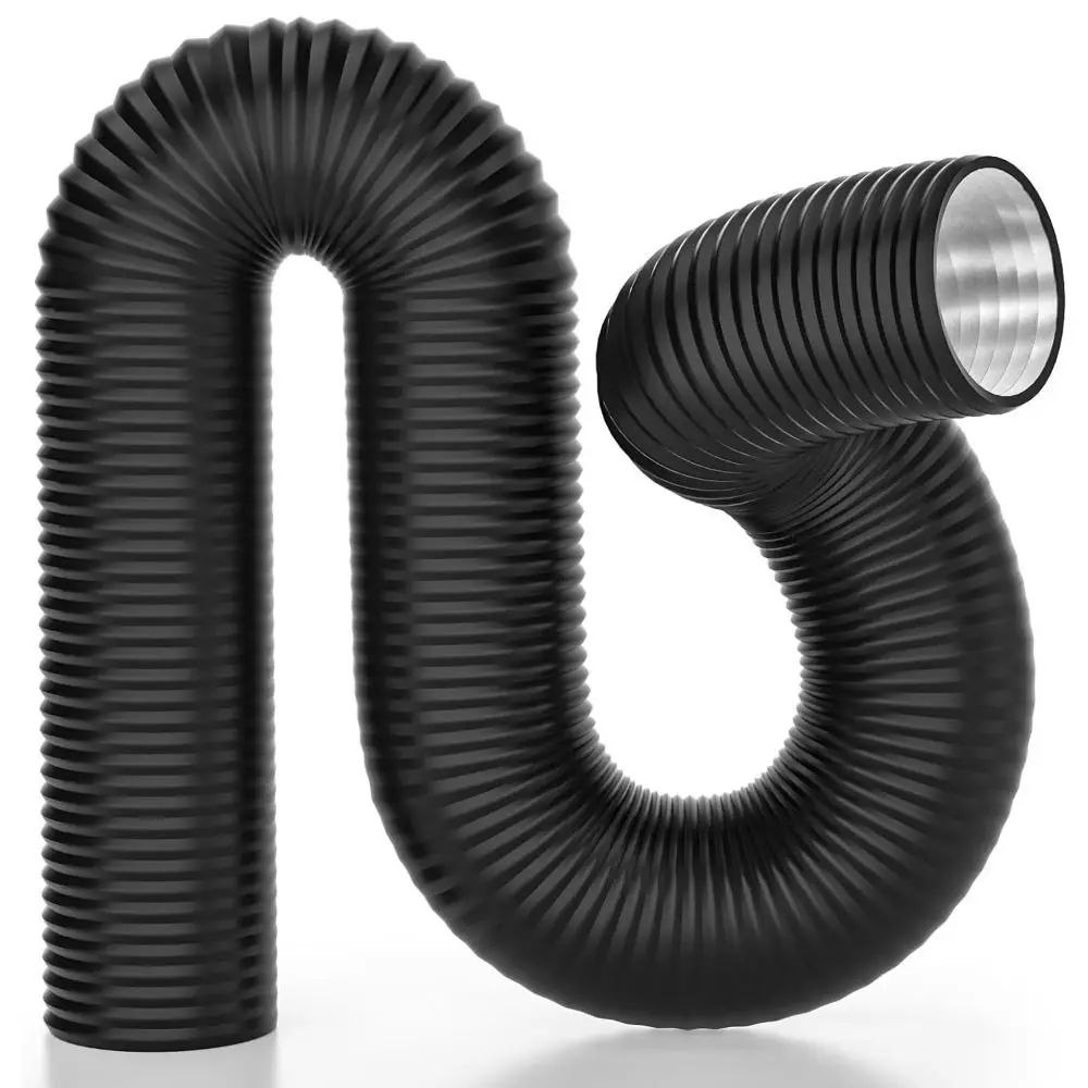Steelsoft Heavy Duty Flexible Dryer Vent Exhaust Duct Hose – 3 Feet, 4-Inch Diameter, Silver Aluminum 3 thumbnail image