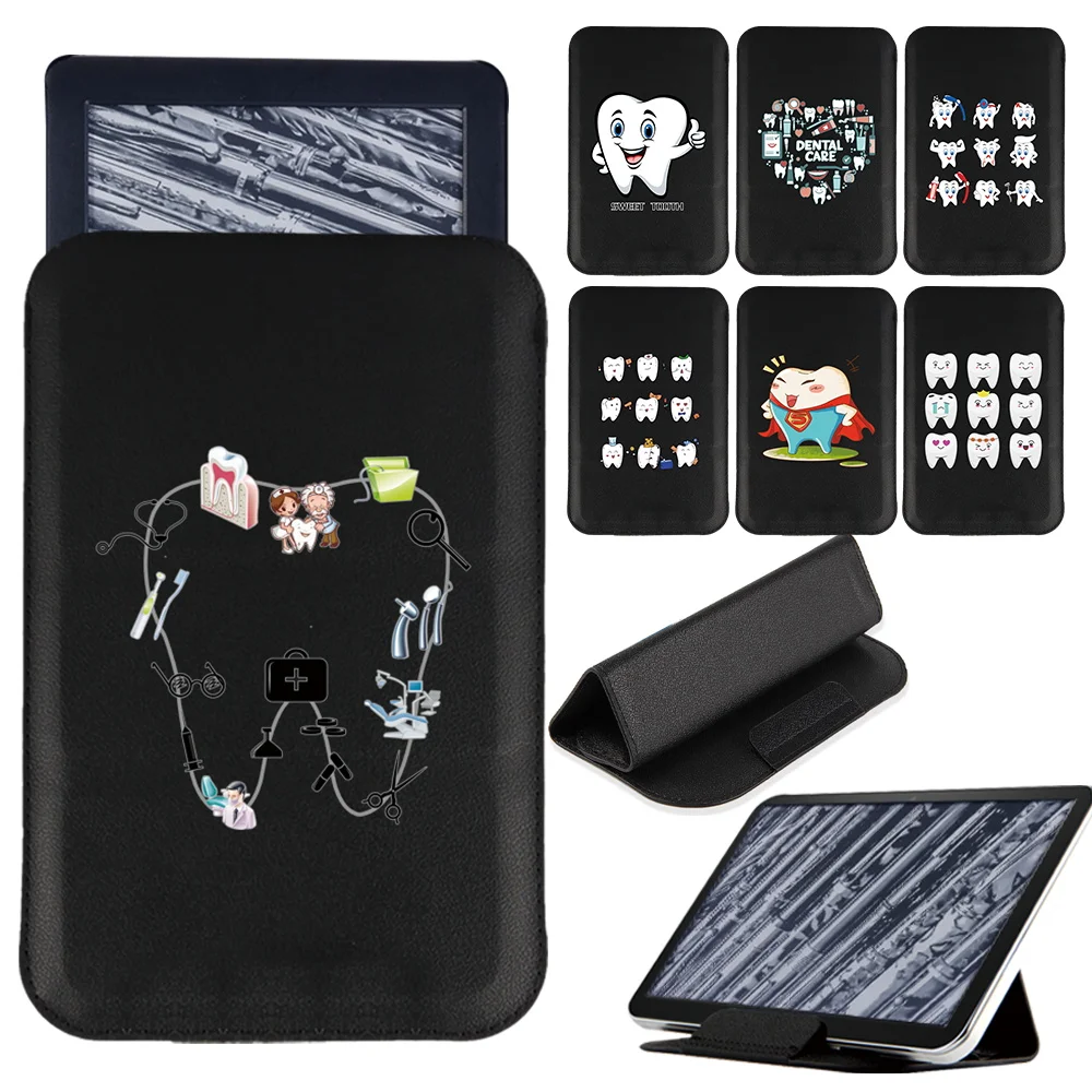 Borsa Porta Tablet In Pelle Per Kindle Paperwhite 5/Paperwhite 4/Paperwhite 1 2 3/Kindle 10Th/Kindle 8Th Teeth Pattern Magnet Pack