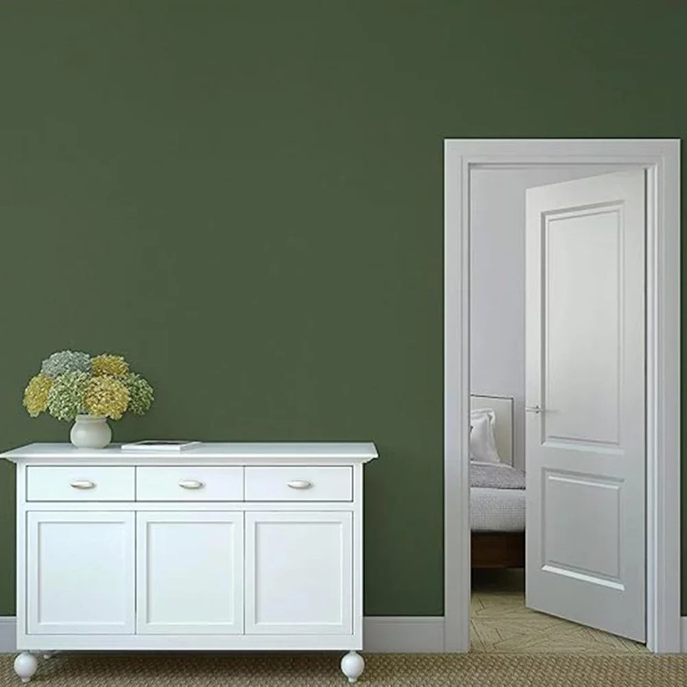 1 Roll PVC Waterproof Sticker Matte Green Cabinets Desktop Door Furniture Refurbished Decorative Film Self-adhesive Wallpaper