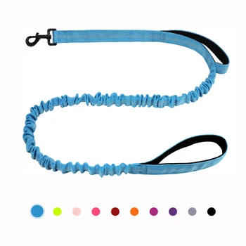 Bungee Dog Leash, Heavy Duty Dog Leash with Shock Absorption, 2 Padded Handles Training Leash, Improved Dog Safety and Comfort