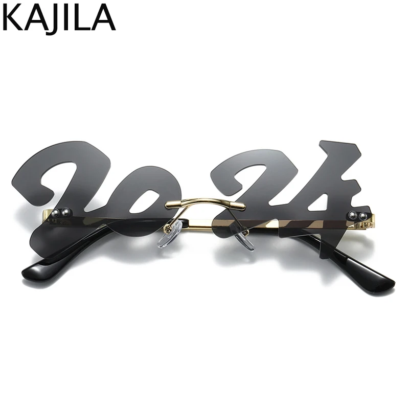 

Funny Rimless Sunglasses Women 2024 Luxury Brand Designer Hip Hop Frameless Sun Glasses for Ladies Party Vintage Shades Eyewear