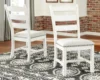 Cushioned Dining Chair with Signature Design, Vintage Farmhouse, Whitewash,   2 Count 3