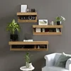 Wood Floating Wall Shelves Magic Flap Hidden Shelf With Secret Compartment Wall-mounted Storage Wood Furniture Storage Box 3