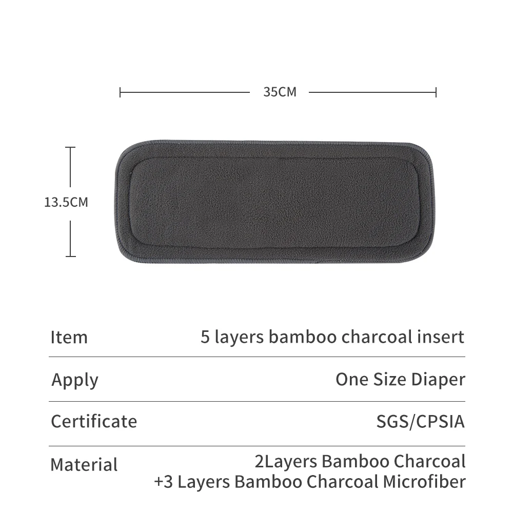 Elinfant 10 Pcs/Set Store Diaper Insert Reusable Bamboo Charcoal Washable Hemp Cotton Microfiber Diapers Insert Cloth Nappy Line