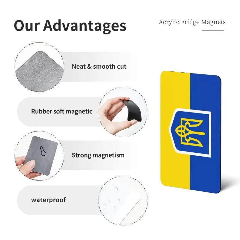 Patriotic Flag of Ukraine Glory Ukraine Ukrainian Flag Home Decor customizable Magnetic Fridge Magnets refrigerator sticker magnetic fridge magnets,magnetic sticker,magnetic fridge stickers