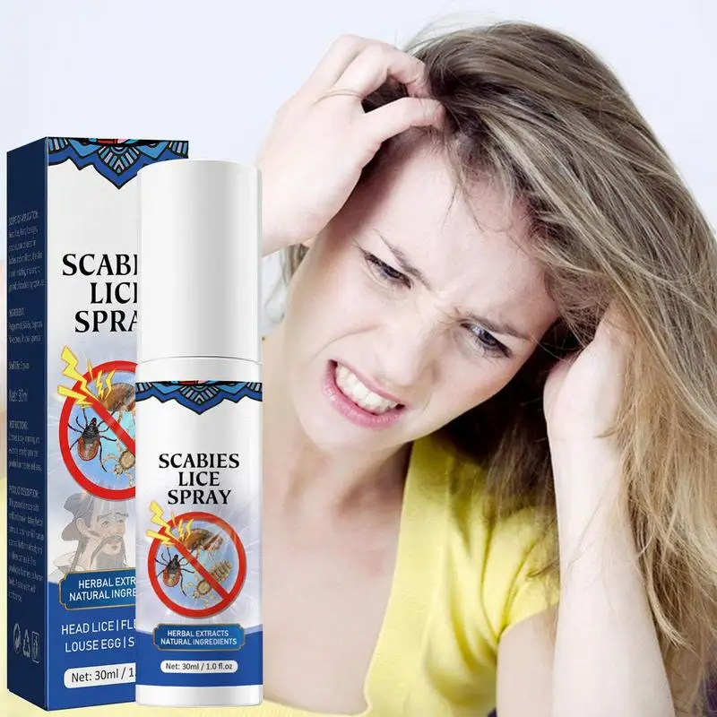30ml Antilice Spray Head Scabies Lice Louse Egg Removal Spray For Kids