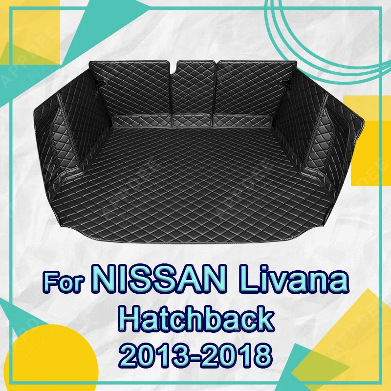 

Auto Full Coverage Trunk Mat For Nissan Livana Hatchback 2013-2018 17 16 15 14 Car Boot Cover Pad Interior Protector Accessories