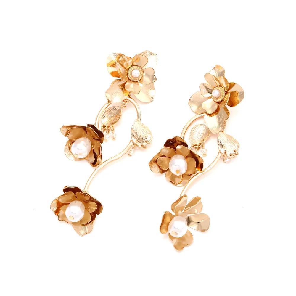  T-ztoss Bohemian Gold Elegant Flower Fashion Dangle