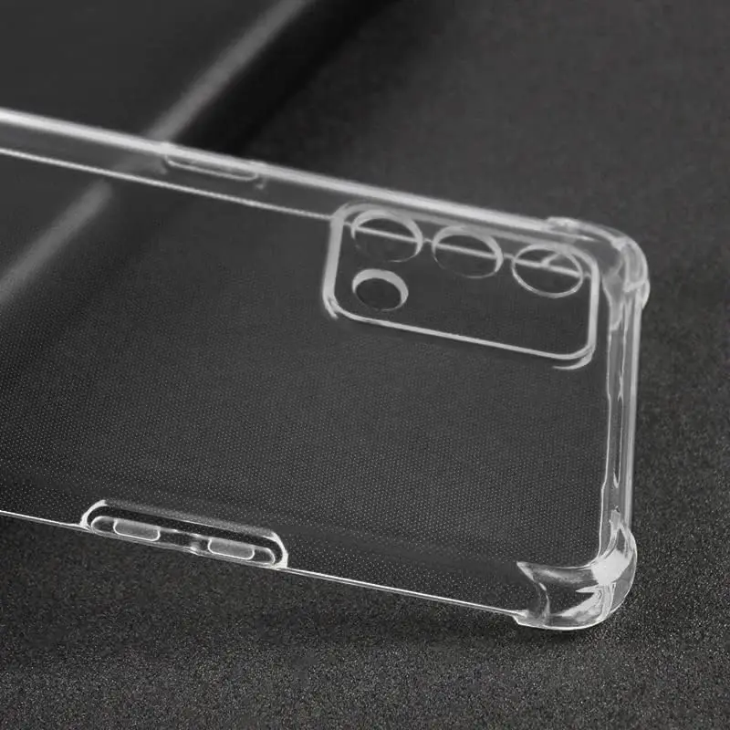 Crystal Clear Shockproof Phone Case - 2-in-1 Transparent PC+TPU Protective Cover