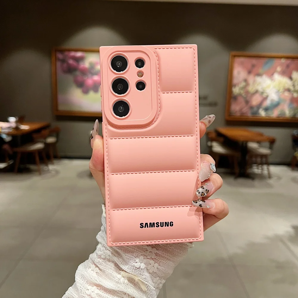 Luxuriöse Daunenjacken-Schutzhülle für Samsung S26 Ultra S25 S24 S23 S22 Ultra S26Plus S24 FE A56 A36 A17 A26 A15 Cover – Detail 12
