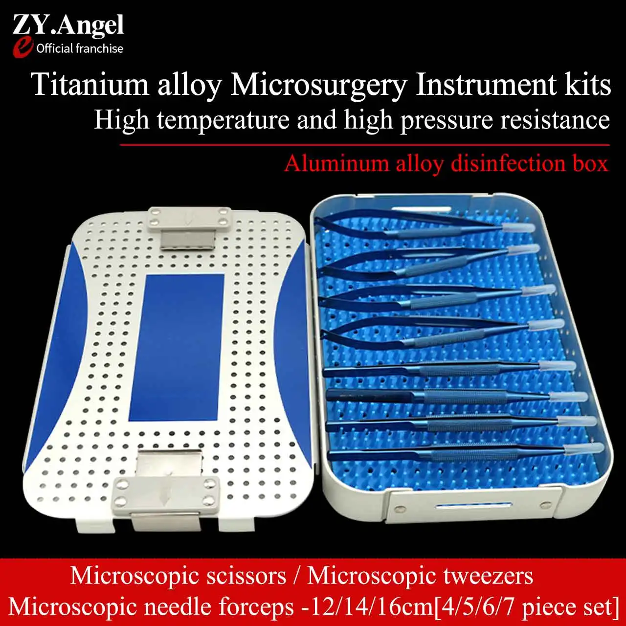 Surgical Instruments For Hand Surgery, Titanium Alloy Corneal Scissors, Needle Forceps, Round Handle Forceps, Suture Tools