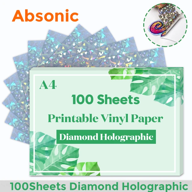 Holographic Vinyl Sticker Paper  Transparent Holographic Sheets - 10pcs  Sheets - Aliexpress