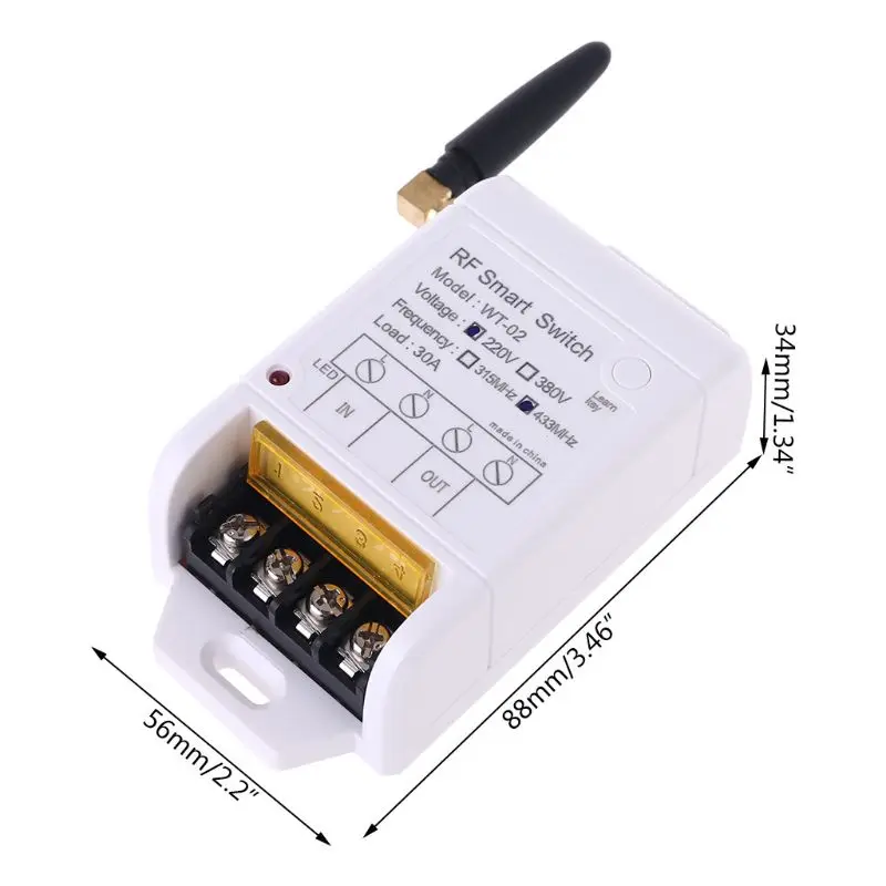 AK-WT-02 30A 무선 원격 제어 스위치 수신기 896C 수신 고감도