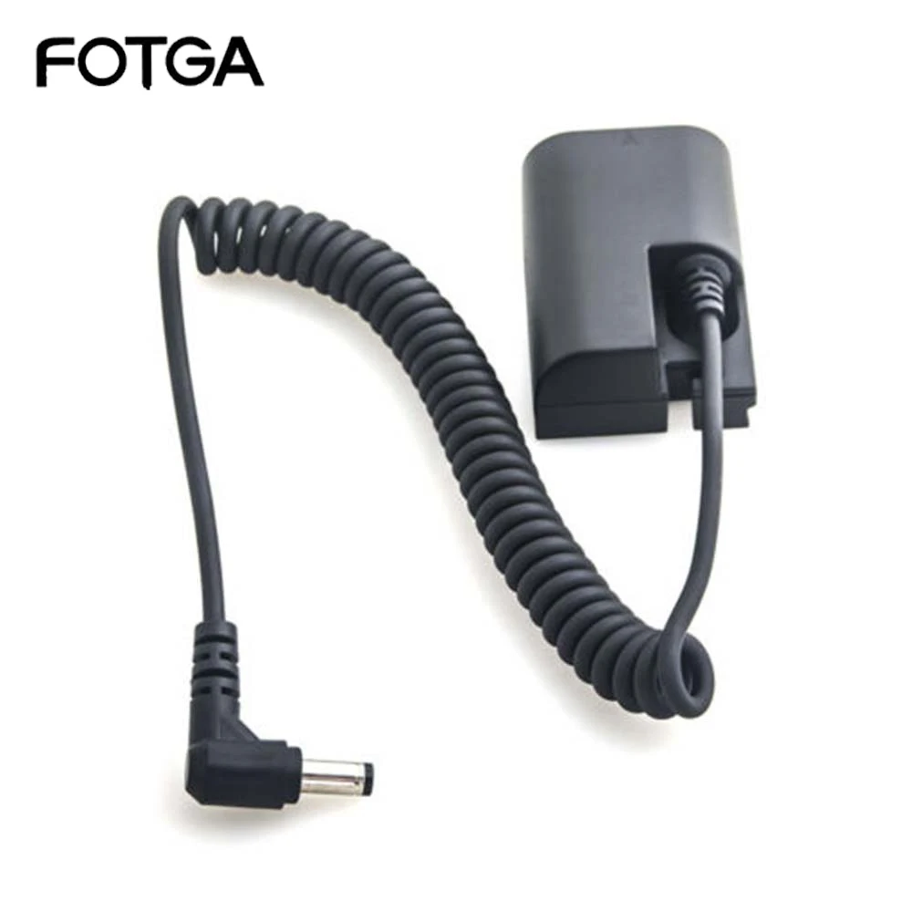 Fotga Dc Dummy Battery Power Adapter Cavo A Molla Per Canon Lp-E6 Eos 5 D4 80D 7D Ii R5C R5 R6 Full Decoded Lp-E6 Batteria Fittizia
