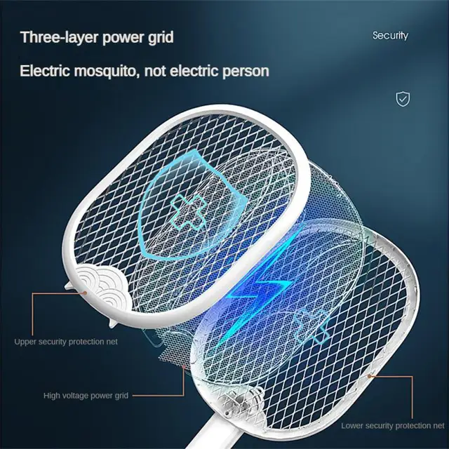Elektromos Szúnyog-Swatter Újratölthető, Nagy Teljesítményű Szúnyoglámpa, Két-Egy-Egy Szúnyogos Swatter, Hogy Legyőzze A Szúnyogokat - Image 3
