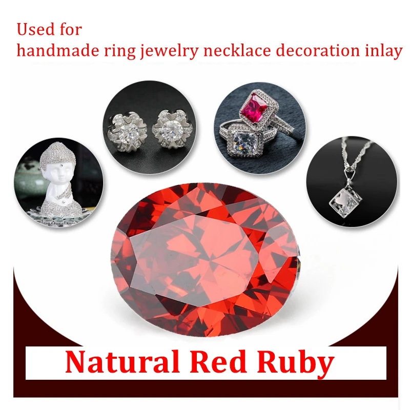 Natural Red Ruby 10x14mm Oval Cut Gemstones Natural Mined Garnet VVS Loose Gemstone Diamond DIY Jewelry