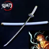 Demon Slayer Sword Agatsuma Zenitsu Nichirin Blade Anime The Demon Slayer Corps Knife Katana Keychain Weapon Model Kids Gift Toy 5