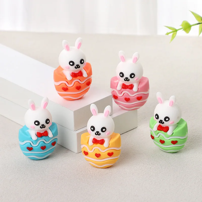 5Pcs Mini Cute Rabbit Easter Egg Desktop Decoration Ornaments, Happy Easter Party Kids Birthday Favors School Gift 2026