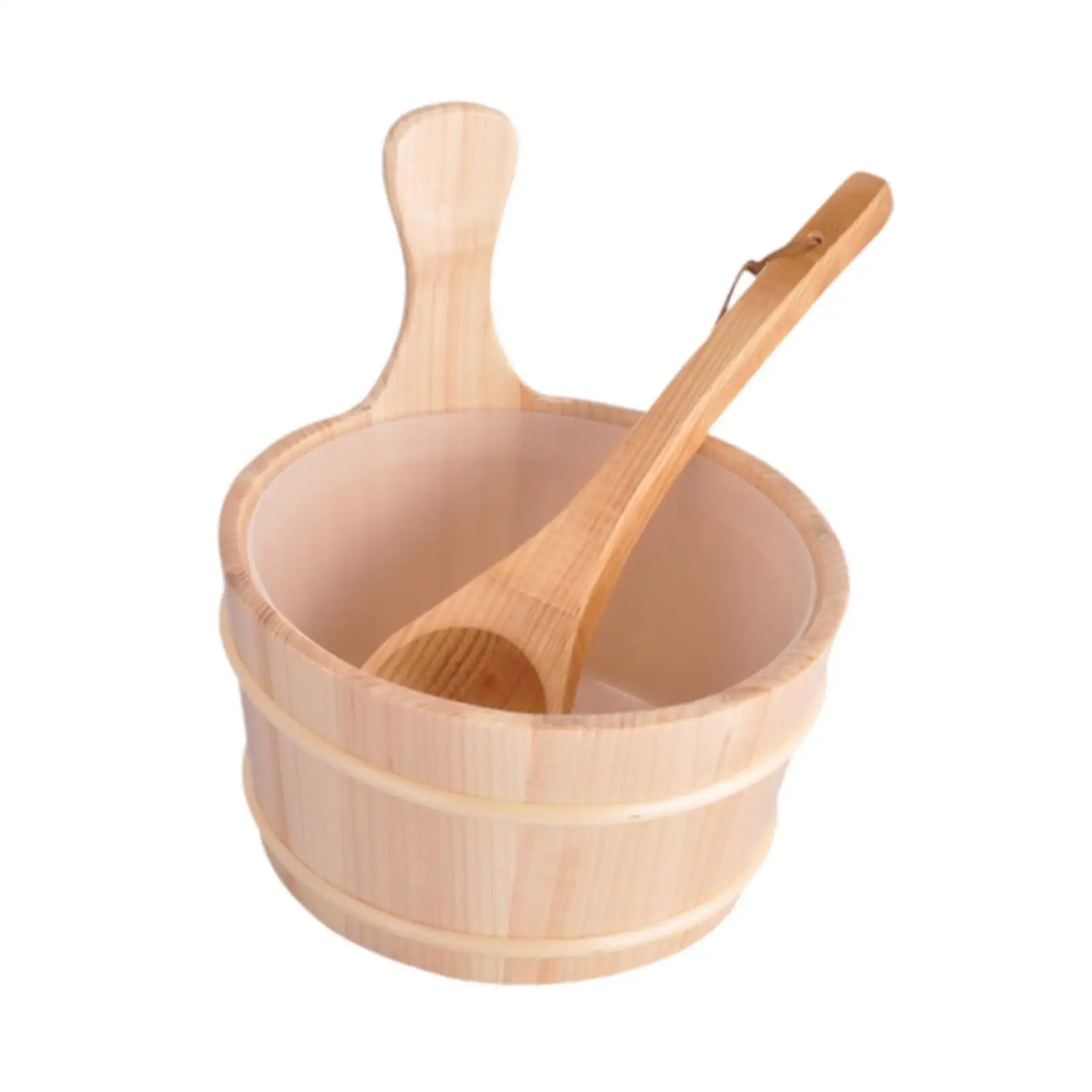 Sauna Bucket with Ladle Sauna Equipment 4L Multifunctionlal Milk Pail Gifts with