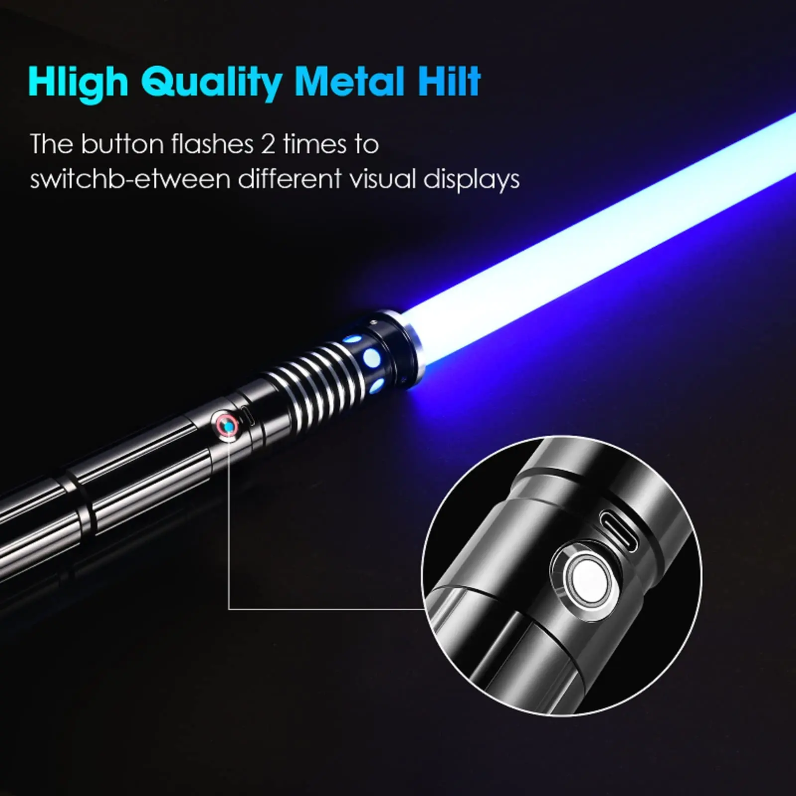 2023 Upgrade Lightsaber Dueling Rgb Laser Sword 15 Colori 12 Film Sound Smooth Swing Blaster Cosplay Giocattoli Luminosi Per Bambini