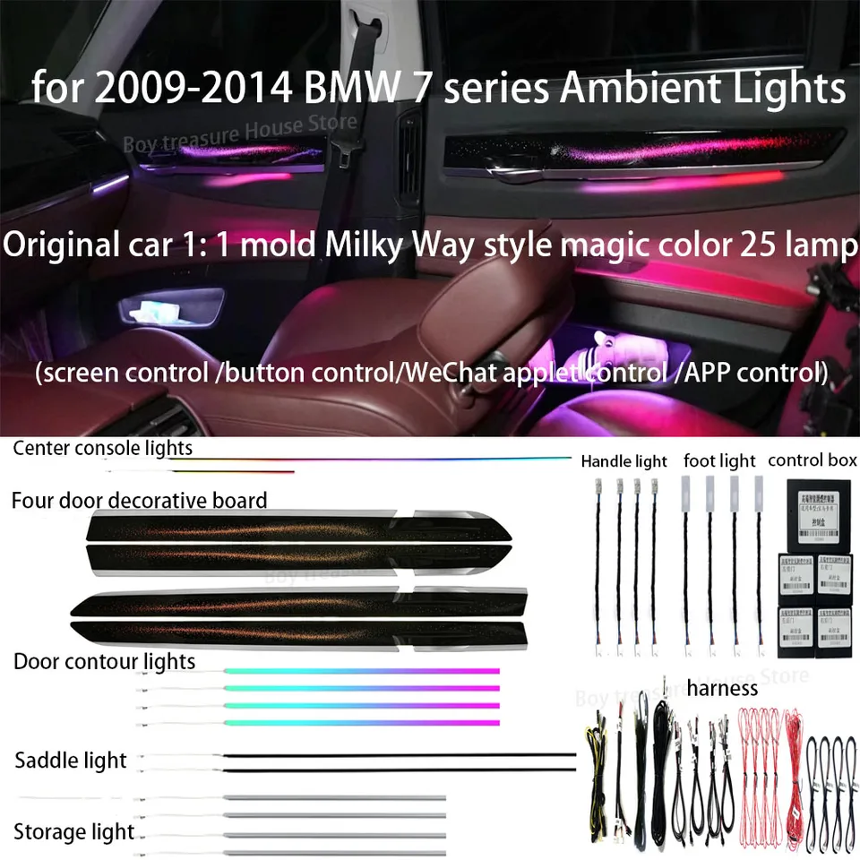 25-Piece Deluxe White LED Interior Light Kit For BMW 7 Series F02/F04 (2009-2015) 11 thumbnail image