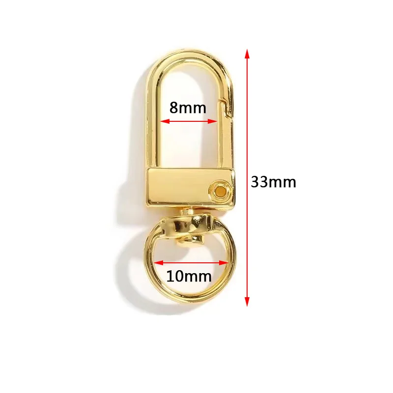 Metal Lobster Claw Clasps 10/20/50PCS Swivel with Rings Lobster Clasp Hooks Metal Clasps For DIY Handbag Belt Strap Dog Buckle Keychain Accessories