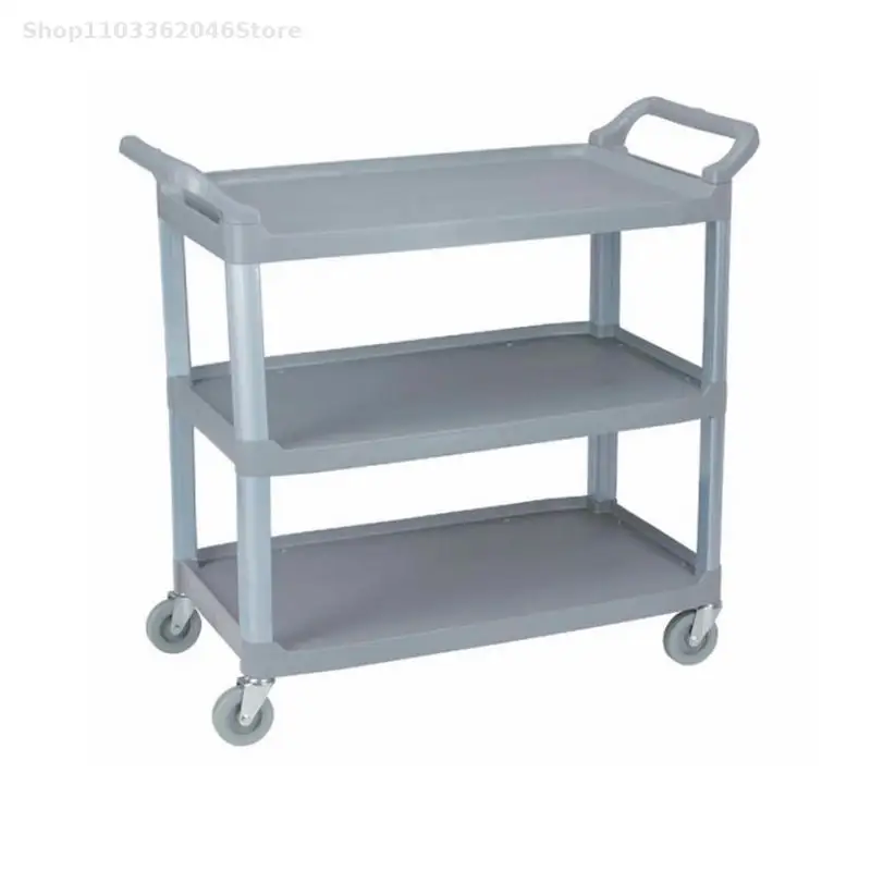Receiving Food Truck Receiving Food Truck Three-layer Plastic Trolley Hotel Hotel Hot Pot Restaurant Mobile Thickening Small