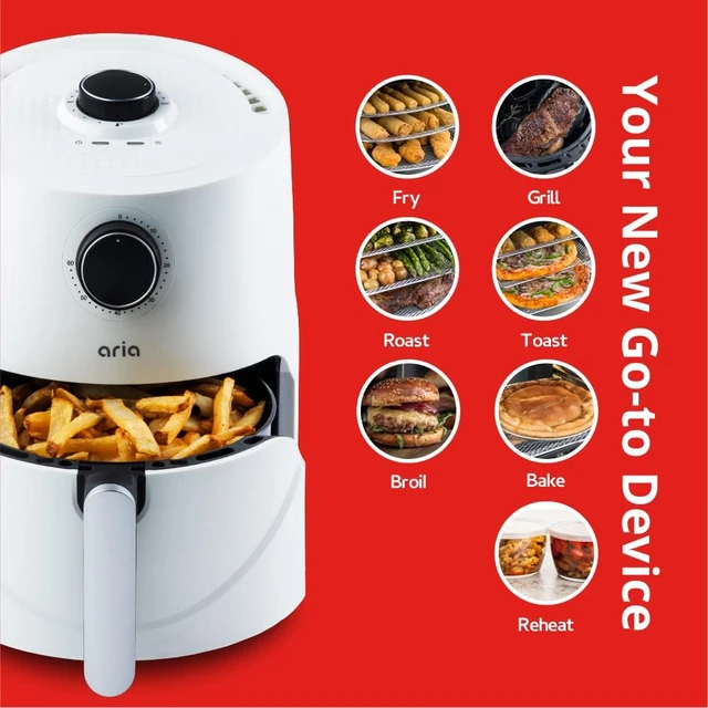 Aria Ceramic Air Fryer, 3Qt, White Freidora de aire Home appliance Inch air  fryer liner Airfryer paper liner cm Freidora de aire - AliExpress