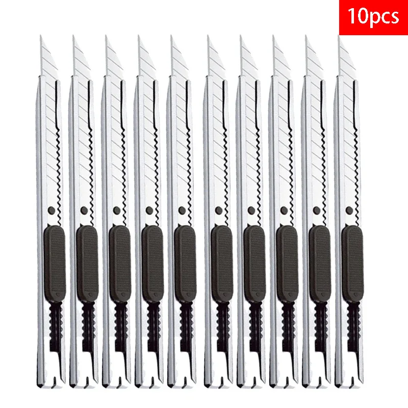 KUNAISI10PCS30 60 Degree Art Knife Carbon Steel Telescopic Knife Cutting Wallpaper