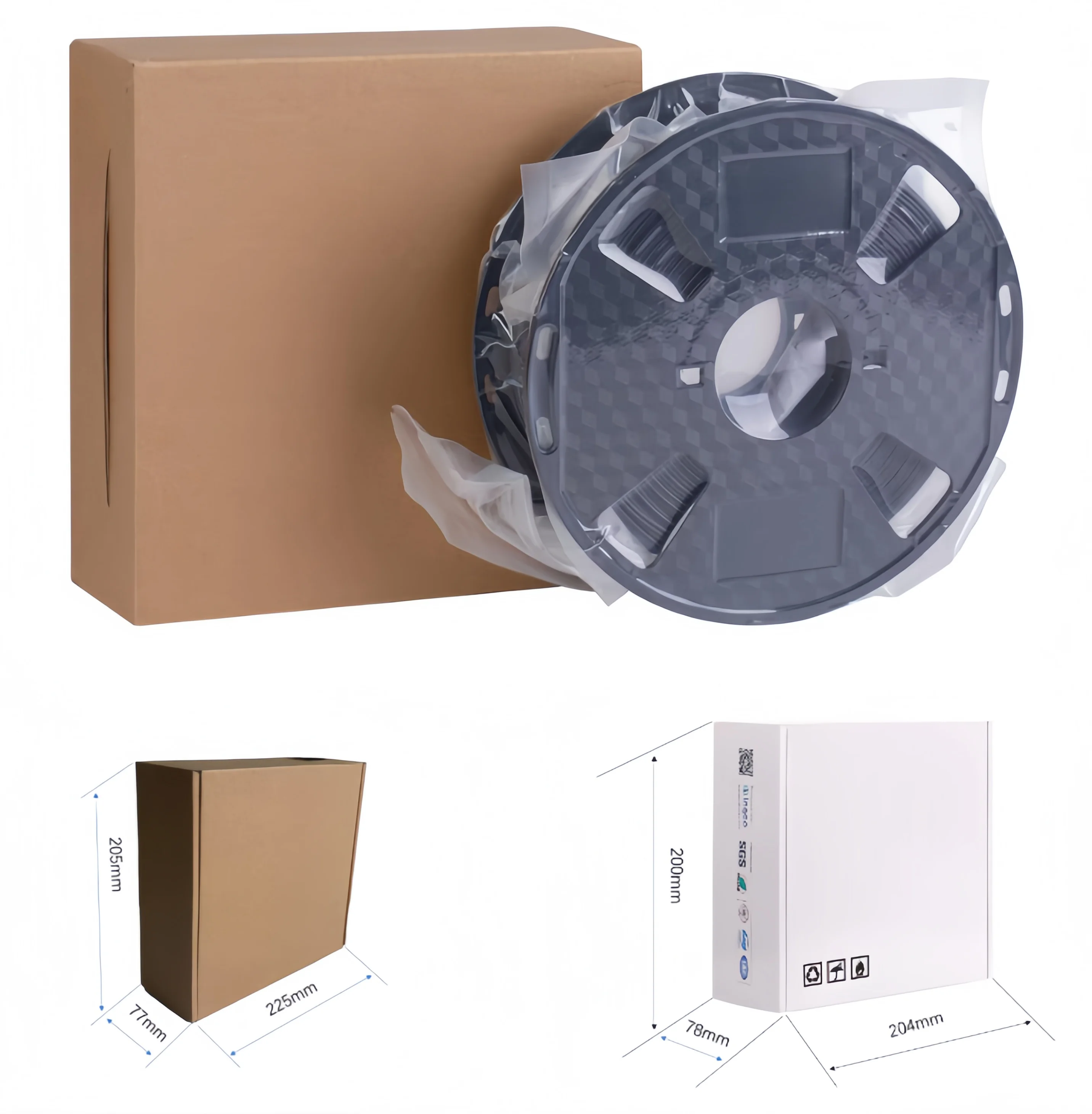 CC3D PLA 302HK Filament 1.75 mm Brown 2.2Spool 1kg 3D Printer Filament Compatible with FDM Printers 3D Printing Materials Easy - 5