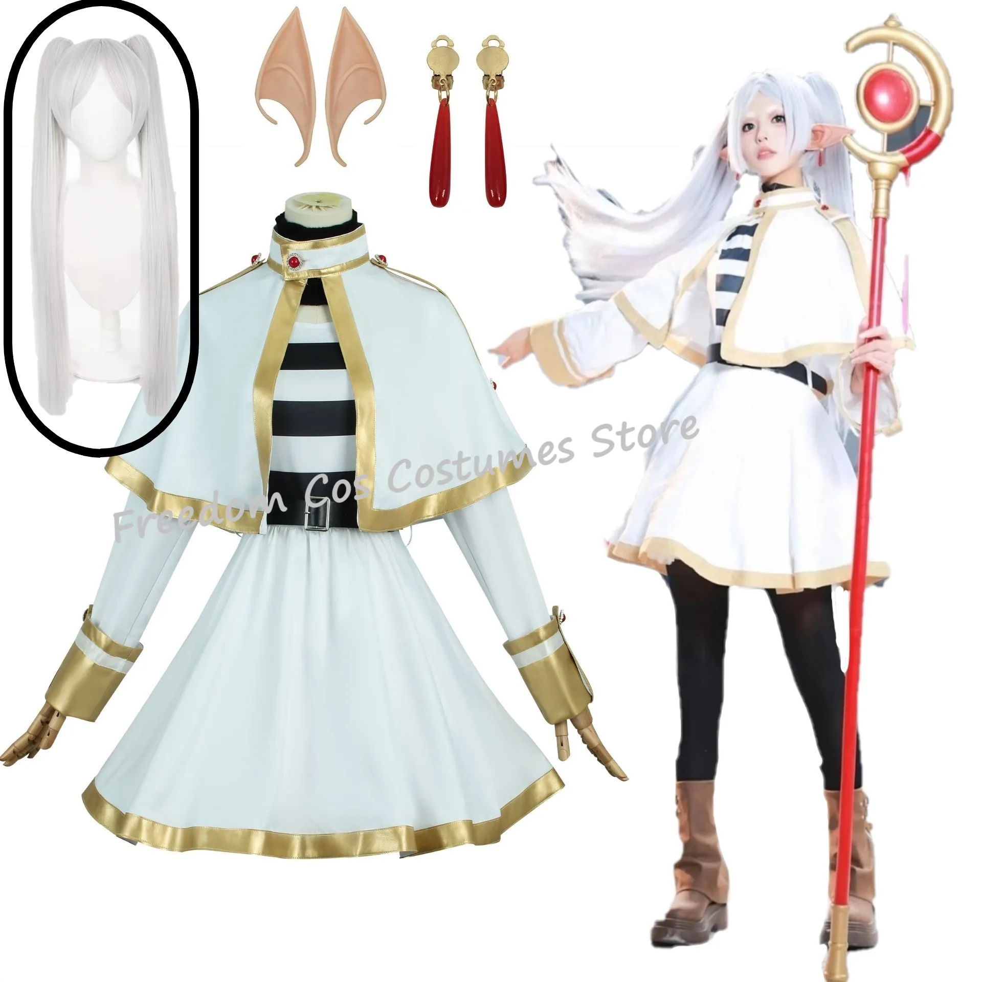 agfosa Frieren Cosplay Anime Kleid Fern Freiren Kostüm Damen Outfit agfosa Frieren Cosplay Anime Kleid Fern Freiren Kostüm Damen Outfit