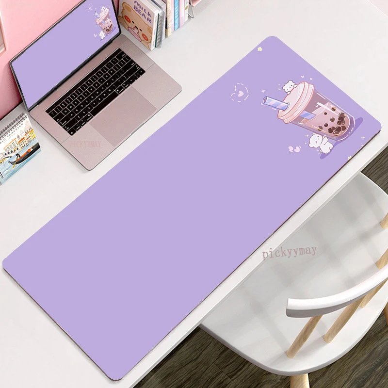 Grande Roxo Mouse Pad para Escritório Tapete de Teclado Kawaii Mousepad para Bebidas Tapete de Mesa Design de Borracha Xxl 30x80cm